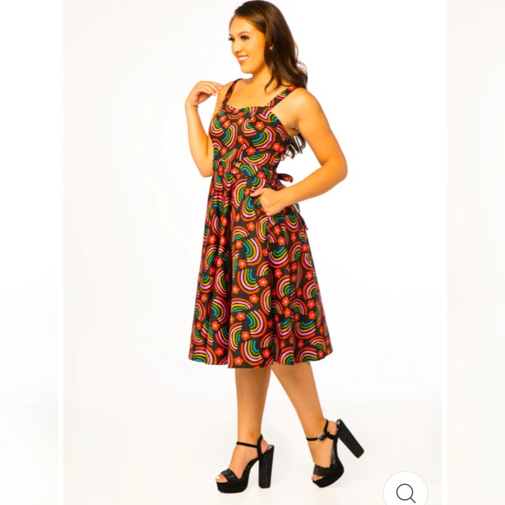 ModCloth Sold out Miss Lulo Rainbow Dress NWT